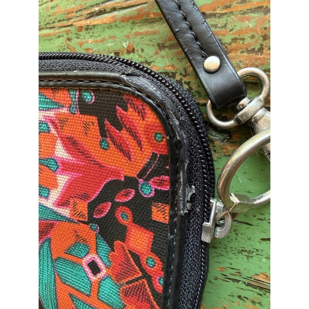 FOSSIL Floral KEYPER Wristlet Wallet With Strap - Picture 3 of 7